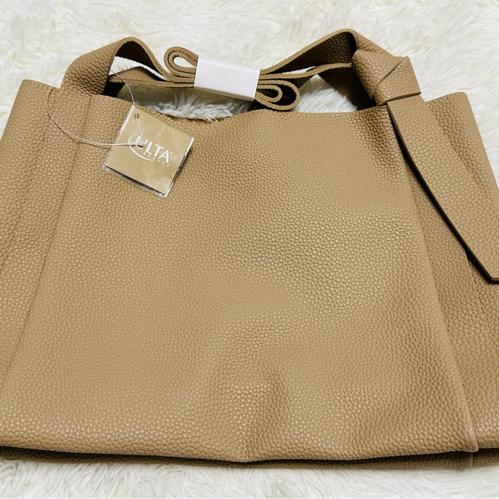 Ulta Beauty Pebbled Tan Tote Bag